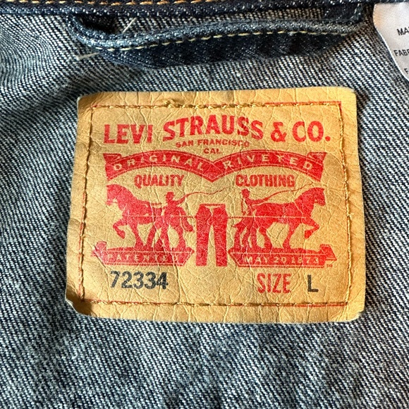 Levi's Men's Denim Jacket - Blue - Picture 3 of 4